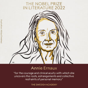 Annie Ernaux, Nobel per la letteratura 2022